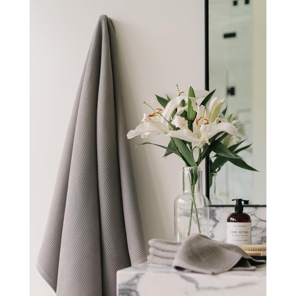 Complete Waffle Bath Bundle - 60% Cotton 40% Viscose from Bamboo - Quick Dry & Ultra-Soft Waffle Weave Bath Towels