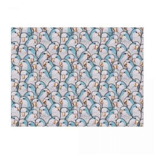 Blue Quaker Monk Parakeets Throw Blanket Flannels Comforter Kid'S sofa bed Blankets