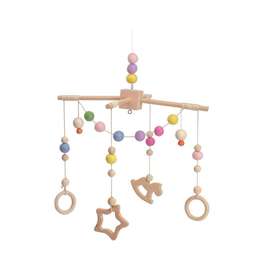 7Pcs Assembly Rattles Bracket Set Infant Crib Mobile Bed Bell Bracket Protection Newborn Baby Toys Wooden Bed Bell Accessories