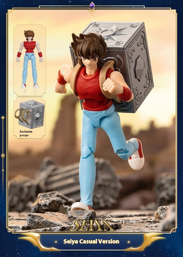 Blokees Saint Seiya Galaxy Versão 2 Bonecos de Ação Camus Hyoga Dohko Milo Shiryu Pegasus Nachi Anime Brinquedos Presentes Infantis