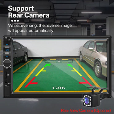 Hippcron 7 Inch Car Radio 1Din MP5 Autoradio Multimedia Bluetooth Player HD Touch Screen Mirror Link Universal Aux USB TF Card