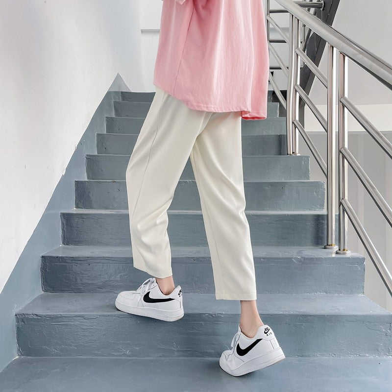 2025 Loose Men's Suit Solid Color Blazers Formal Office Pants Business Trousers Community Fashion Dress Korean Male Clothing X40