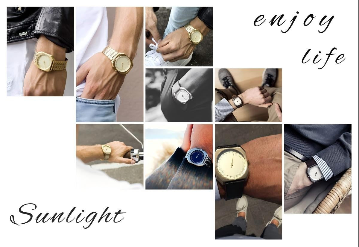 SKU watch Light Luxury Fashionable Unique Retro Niche-Designed Men's Quartz Watch Mens timepiece watches for man male