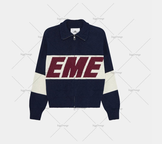 Trendy Streetwear Harajuku Hip-hop Oversized Double Zipper Cardigan Men Y2K Punk Casual Autumn Winter Warm Loose Sweater Women