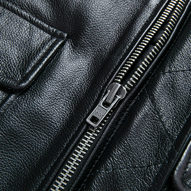 Air Force Flight Jacket Fur Collar Genuine Top Layer Cow Leather Jacket Men Black Brown Cow Coat Men's Winter Jacket ?? ??