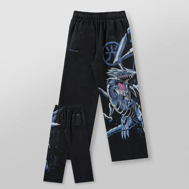 Hip Hop Yu-Gi-Oh Y2k Pants Baggy Sweatpants Men Elastic Waist American Streetwear Vintage Joggings Casual Pants Men Clothing