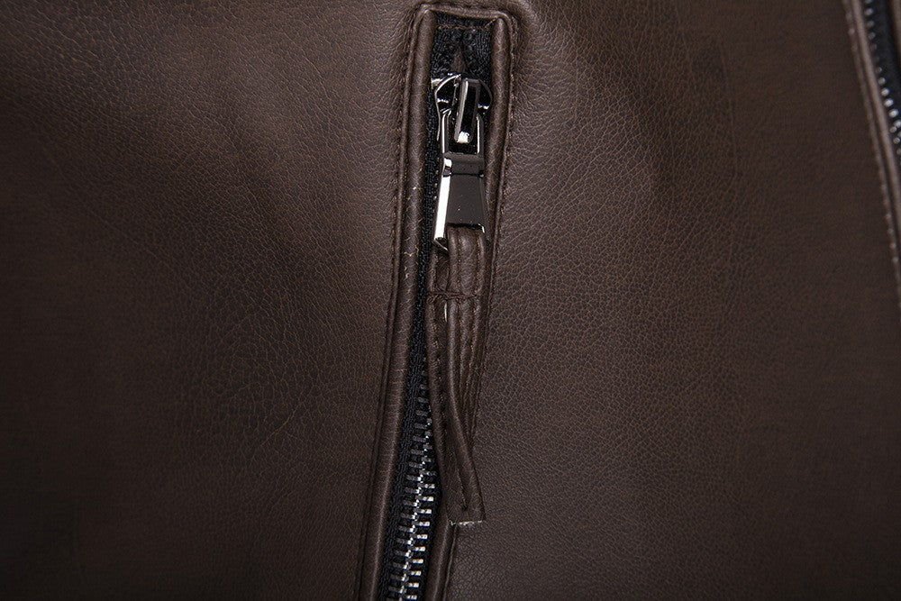 2023 Autumn Men's Zipper Leather Jacket Wolverine Casual PU Leather Locomotive Coat Logan Bomber Jacket Slim Coats