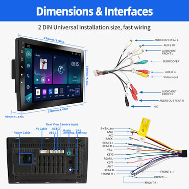 7/9/10 Inch Double 2 Din 4+64G Android 15 ChatGpt AI Car Stereo Radio WIFI GPS Navigation FM/RDS Bluetooth SWC Head Unit+DVR&AHD