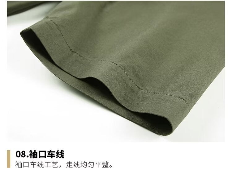 New Summer Men's Short Shirt Korean Casual Oversized Navy Blue Cargo Shirt Classic Retro Men Clothing Outdoor Sports Durable Top