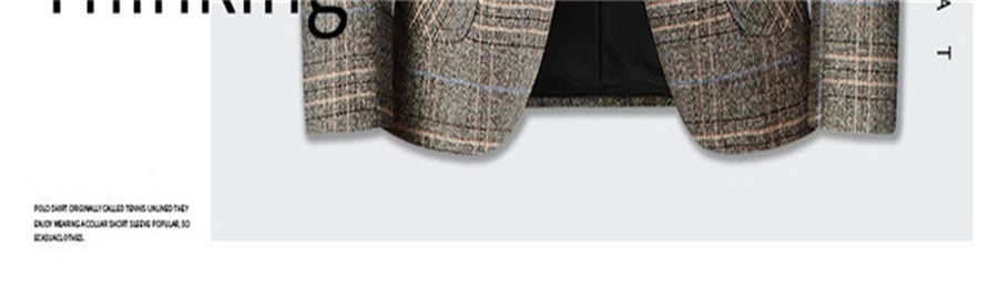 FGKKS New Spring Autumn Blazers Men Slim Fit British Plaid Formal Suit Jacket Party Wedding Business Casual Blazers Male