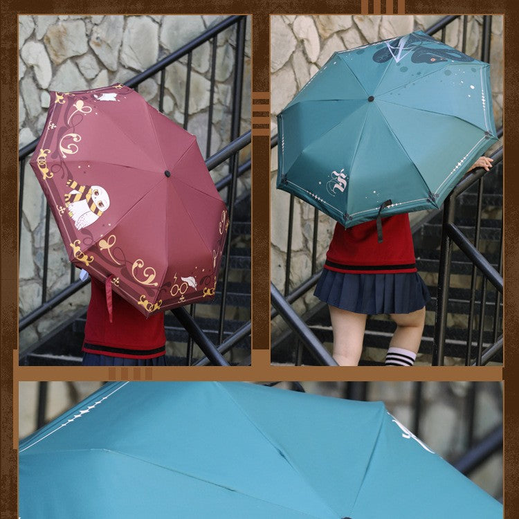 Bonecos de Anime Guarda-Chuva Harry Potter Meninos e Meninas Chuva e Sol Automático Portátil Dobrável Guarda-Sol Presente para Fãs Brinquedos