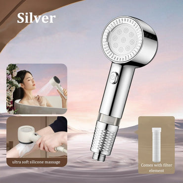 New Filter Shower Head Handheld Shower Booster Large Water Outlet Universal Purifier Bathroom Home Shower Head Set