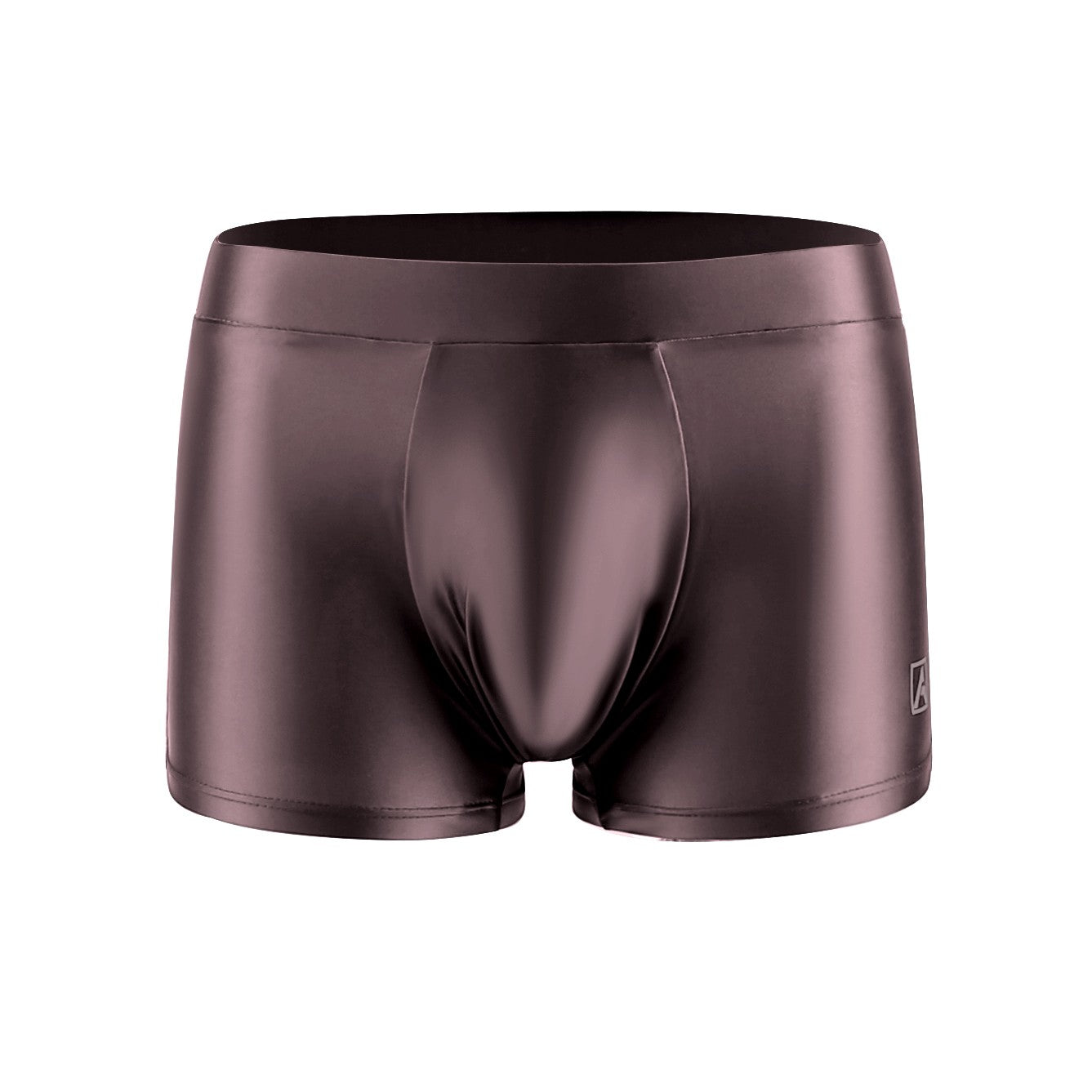 AMORESY Men's Satin Glossy Boxer Shorts Breathable High Elastic Sports Thin Soft Brief Swimming Fitness Solid Leggings Underwear
