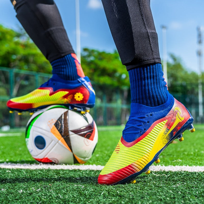 High Quality Mens Soccer Shoes TF/FG Training Football Sneakers Ultralight Non-Slip Turf Soccer Cleats Chuteira Campo 35-45