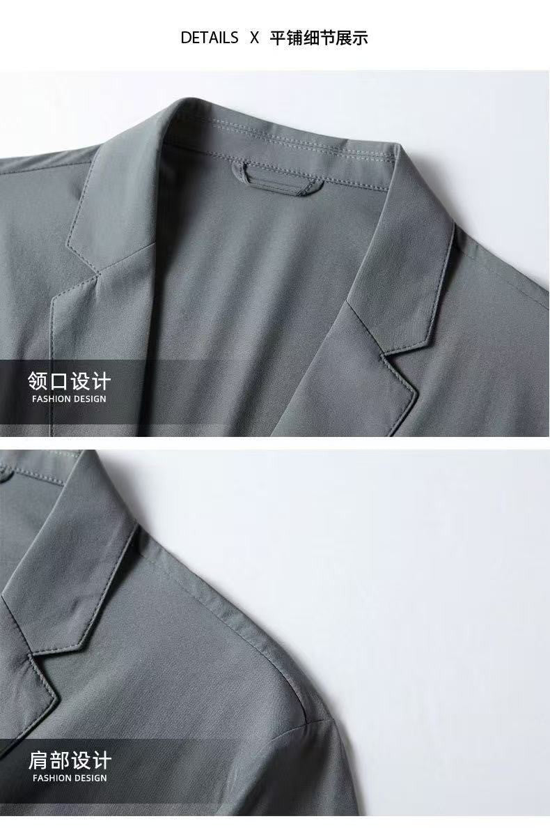 2025 Spring and Summer New Men's Casual Suit Light and Thin Elastic Middle aged Anti Wrinkle and Non Ironing Suit Coat Sunscreen