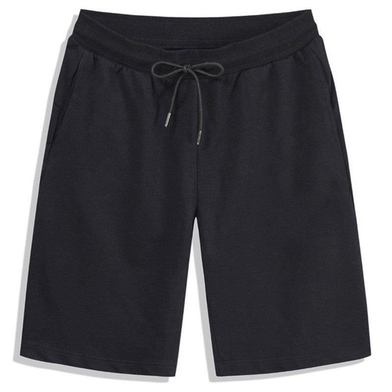 Summer Solid Men's Shorts Elastic Drawstring Shorts Joggers Loose Fitness Breathable Sports 5 piece Cotton Outfit Casual Pants