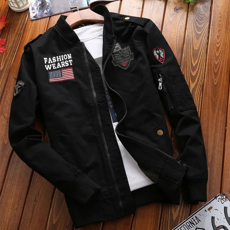 New Spring Military Style Pilot Jacket Multi-pocket Men Tactical Flight Jacket Autumn US Air Force Motorcycle Outwear Cotton