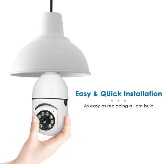 Bulb E27 Surveillance Camera Full Color Night Vision Automatic Human Tracking Zoom Indoor Security Monitor Wifi Miini IP Camera
