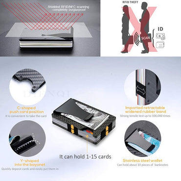 Minimalist Slim RFID Blocking Wallet For Men - Light Weight, Durable & Compact- Aluminum Wallet With Money Clip (Black?