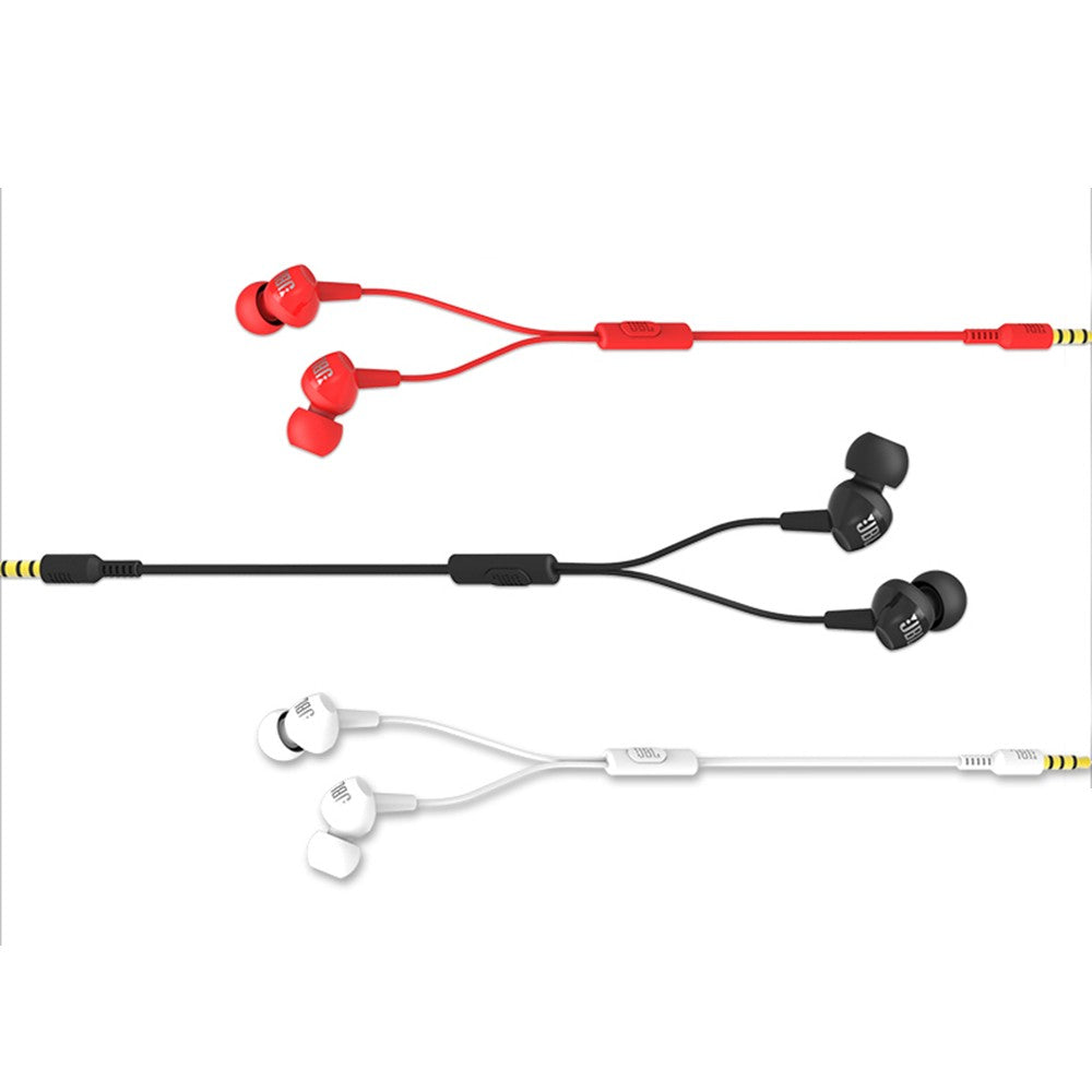 Fone de ouvido intra-auricular com fio JBL C100SI, estéreo para aulas on-line, jogos, com microfone para chamadas, arejado, para uso em laptop e reuniões