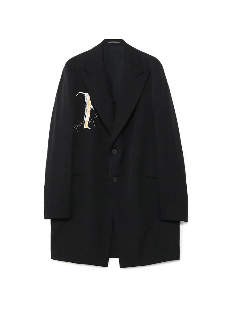BLACK JOKER Big size blazer men's jacket with embroidery men's oversize jacket luxury men's jacket black Men's suit jackets