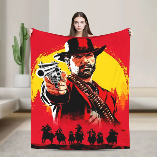 Arthur Morgan Cool Cowboy Movie Blanket Super Soft Throw for Travel Office Bedding Outdoor Use Perfect Bedspread Gift