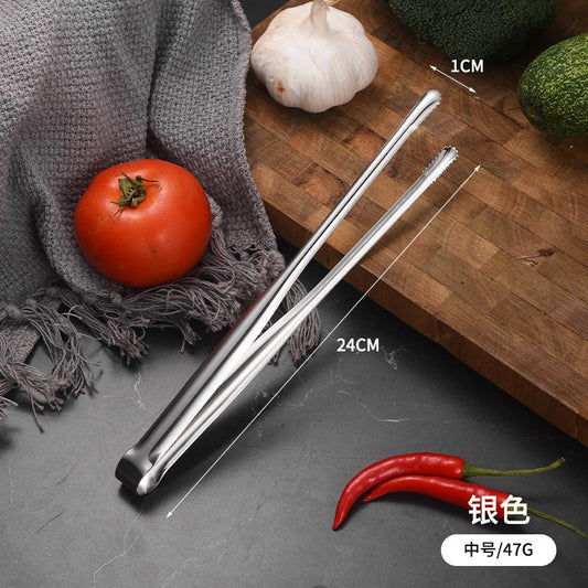 304 stainless steel barbecue tongs, extended barbecue tongs, steak tongs with teeth, food tongs