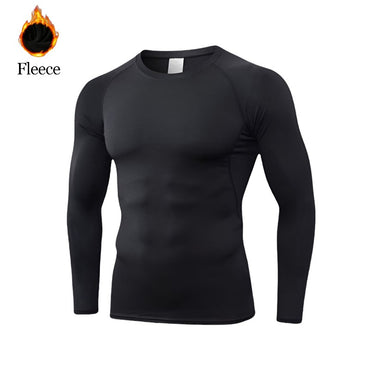 Winter Man Compression Shirt Cycling Clothing Warmth Shirt Warm Bottoming Shirt Men Compression T-Shirt Gym Sportswear