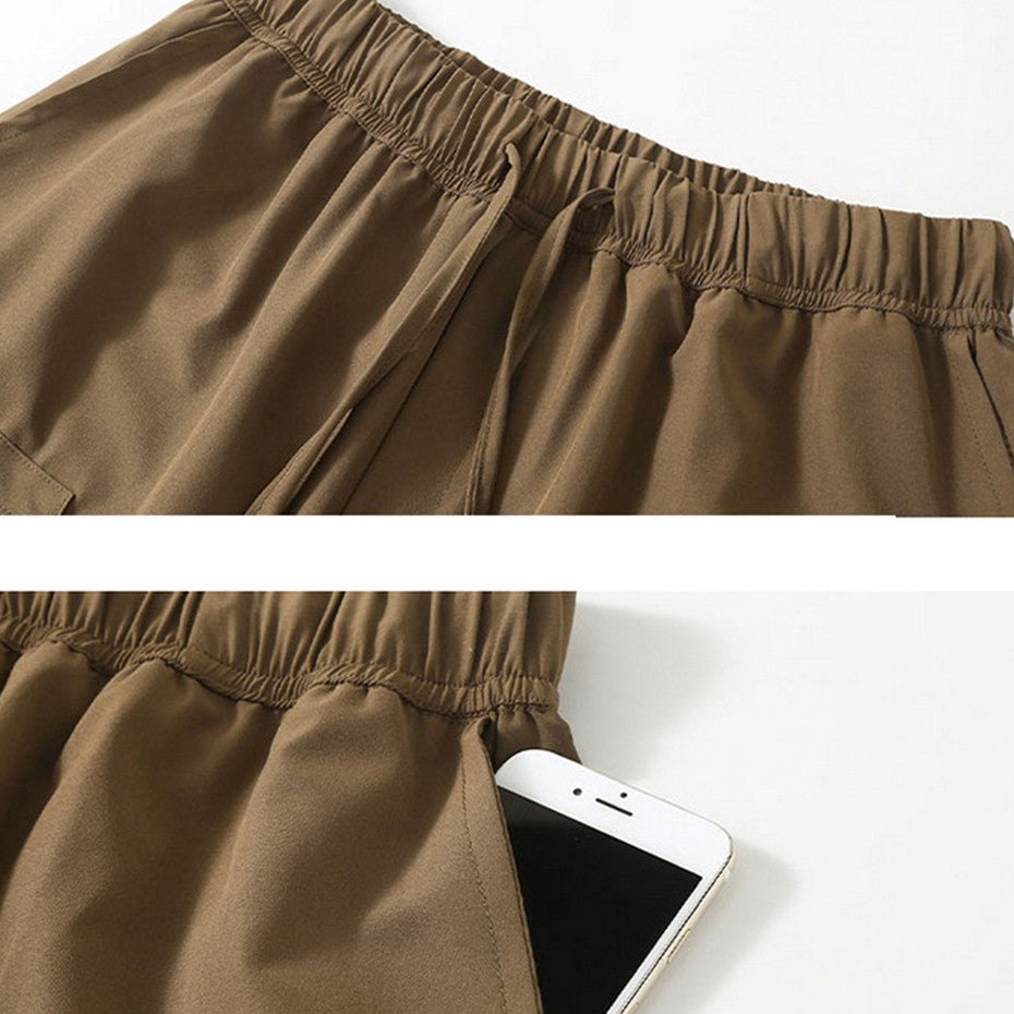 Summer Cargo Shorts Men 12XL Plus Size Shorts Fashion Casual Short Pants Male Summer Elastic Waist Shorts Big Size 12XL