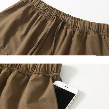 Summer Cargo Shorts Men 12XL Plus Size Shorts Fashion Casual Short Pants Male Summer Elastic Waist Shorts Big Size 12XL