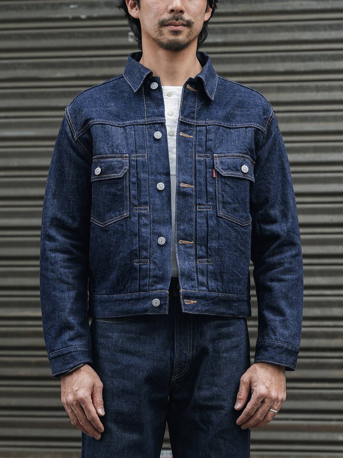 Rugged Bronson Lot 817XX Jean Jacket War Model Blue Selvage Denim Blouse