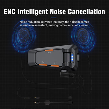 2025 New C2 Motorcycle riding waterproof multi-person networking group chat intercom helmet bluetooth headset 6.0