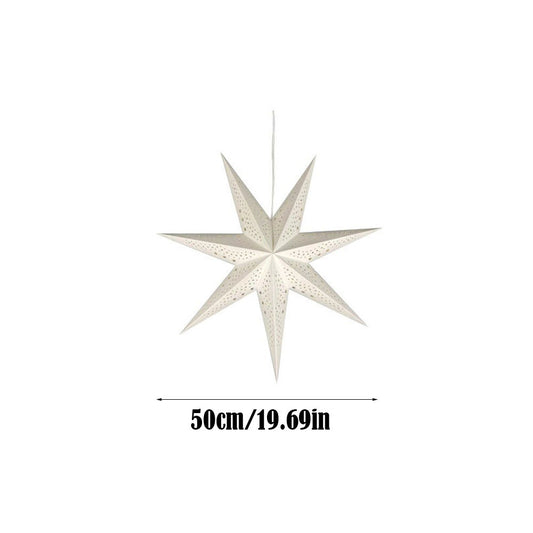 New 50/70cm Hollow Star Pendants Christmas Decorations Eid Mubarak Star Lanterns Folding Hanging Paper Stars Party Decorations