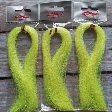 Pacote com 3 ou 10 unidades de 300 fios de tinsel torcido para iscas de pesca com mosca, linha de amarração, flash de cristal brilhante, material DIY