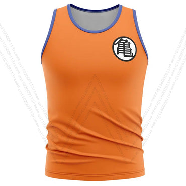 Goku Kame Kai Dragon Ball Anime Tank Top Men's Cosplay Print Gym T-shirt Exercise Casual Breathable Sports Kid Basketball Vest