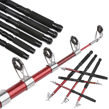 Vara de Pesca Telescópica de Fibra de Vidro para Mar, Ferramentas de Pesca de 1,5-3,0m, Vara de Pesca ao Ar Livre