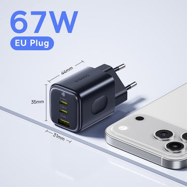 Baseus Picogo 67W GaN Charger PD Charger Type C USB Charger Fast Charging Phone Charger For iPhone 17 16 Travel Charger Portable