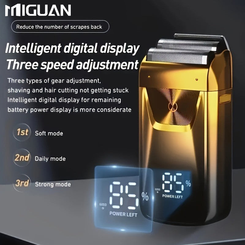 Electric Foil And Bald Shavers 2 In 1 Double Shaver For Men Reciprocating Razor Blade And Popup Beard Trimmer With Rechargeable