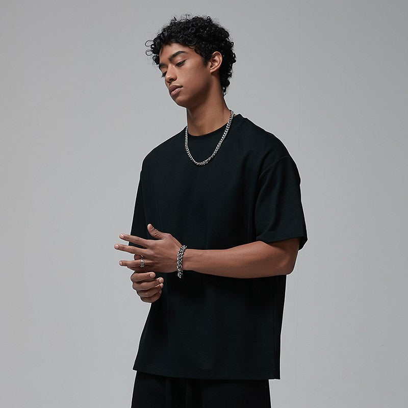 100 Heavy Weight Cotton T shirt For Men Women,Short Sleeve Plain Tops,Solid Oversized Tee Shirts,Quality Clothing 6.8oz 230gsm