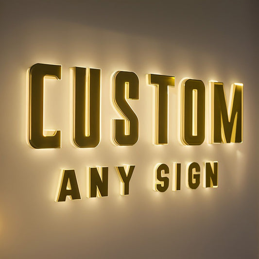 Custom Illuminated Backlit Sign Business Logo 3d Metal Letters Signage Stainless Steel Metal Sign Outdoor Signs Dropshipping