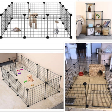 Gaiola DIY para Gatos de Estimação Grande Casa Interior Grande Exterior Casa Grande para Gatos Vila Multi Porta e Janela Dobrável Destacável Casa Grande