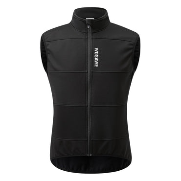 WOSAWE Men's Cycling Jersey Winter Thermal Long Sleeve Fleece MTB Cycling Jacket Bicycle Top Bike Clothing with 3 Rear Pockets