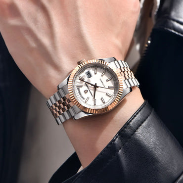 PAGANI DESIGN 2025 New Enamel Dial DD36 Luxury Silver Gold Automatic Watch For Men AR Sapphire crystal Mechanical Wristwatch Men