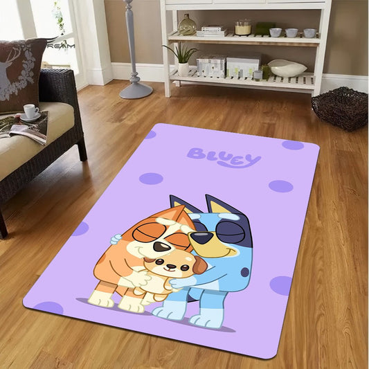 MINISO Disney-Bluey Area Rugs Anti-slip Carpets for Living Room Kids Playmat Bedroom Decor Popular Rug Sofa Floor Mat Room Decor