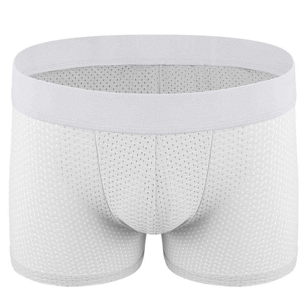 Men Hip Lift Body Shaper Sponge Fake Butt Padded Boxer Briefs Hollow out Breathable Slimming Underwear Body Shaping Enhancement