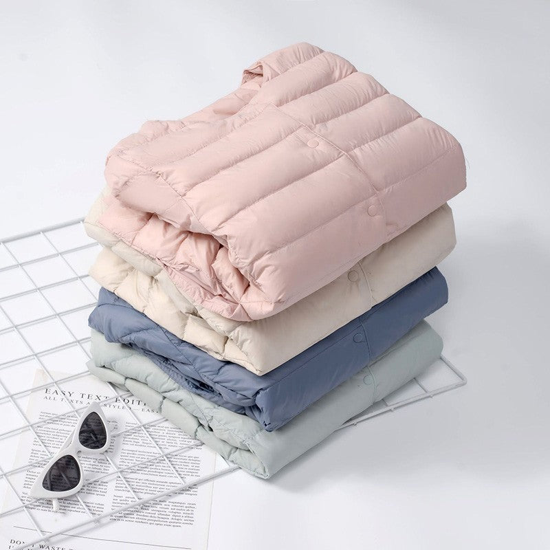 12 Colors Women Long Sleeves 90% White Duck Down Female Slim Warm Inner Ultra Lightweight Packable Ski Jacket Down Liner Jackets
