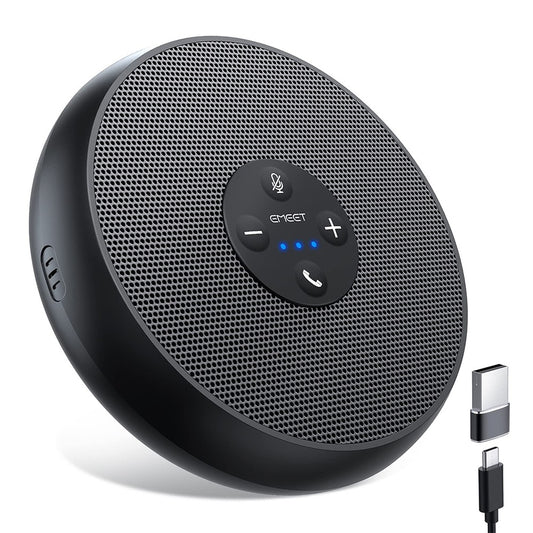 EMEET USB Wired Speakerphone Conference Speaker With 2 Mics 360° Voice Pickup Meeting Microphone Zoom Certified for Office/Home