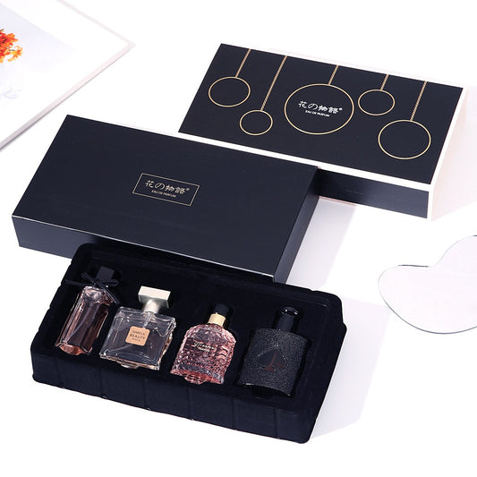 Caixa de Presente da Marca Conjunto 4 Peças Perfume Feminino Parfum Femme 100ml Fresco Natural Floral Perfume Spray Feminino Perfumes De Mujer Originales