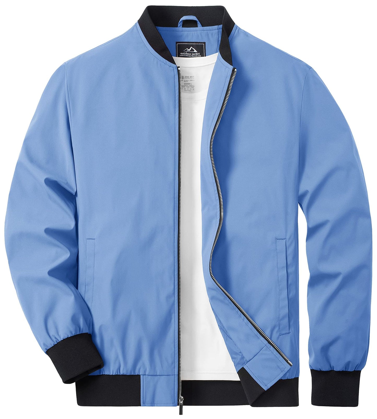 TACVASEN Lightweight Spring Windbreaker Mens Bomber Jackets Outdoor Basketball Jakcets Sportswear Coats With Pocket Casual Tops