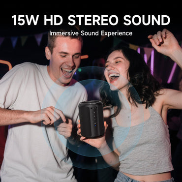 Ortizan X9S Portable Bluetooth Speaker, Bass Boost HD Loud Sound Wireless Speaker with LED LIght,IPX7 Waterproof,15W Loudspeaker